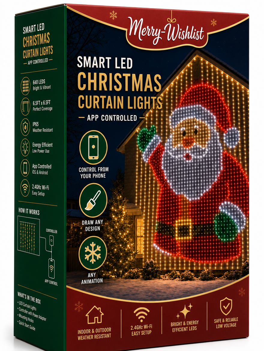 MerryWishlist™ LED Curtain Lights